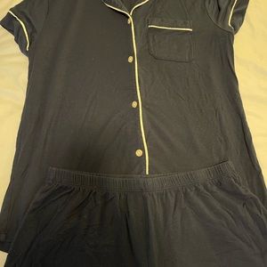 Stars & Above short Pj set Size XS. Navy Blue with white trim